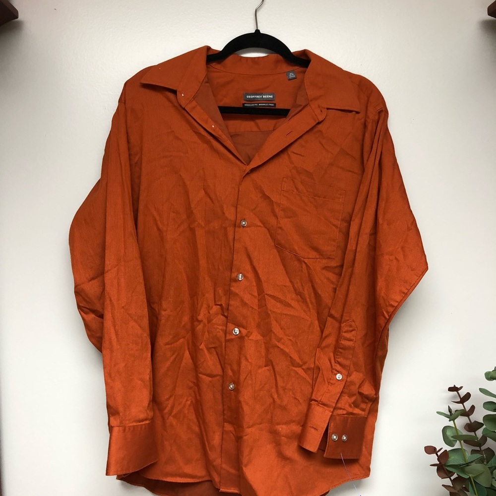 Orange button up